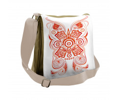 Mayan Aztec Symbolic Pattern Messenger Bag