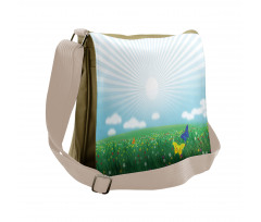 Colorful Meadow Messenger Bag