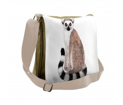 Watercolor Wild Animal Art Messenger Bag