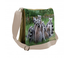 Ring Tailed Madagascar Monkey Messenger Bag