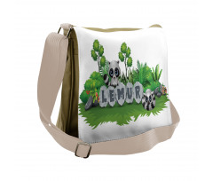 Madagascar Forest Animals Messenger Bag