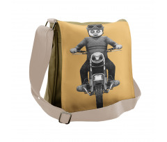 Tropical Monkey Scooter Art Messenger Bag