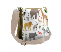 Tropic Creatures Graphic Messenger Bag