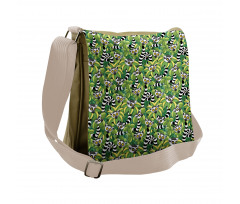 Exotic Jungle Monkey Graphic Messenger Bag