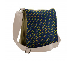 Simple Stars Crescents Messenger Bag