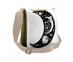 Crescent Doodle Messenger Bag