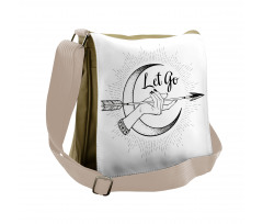 Bohemian Let Go Arrow Messenger Bag