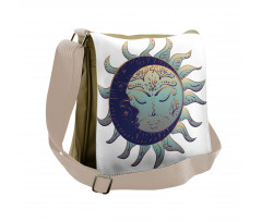 Boho Sun and Crescent Messenger Bag