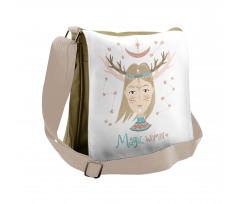 Magic Woman Elk Horns Messenger Bag