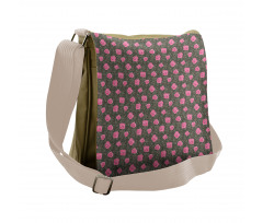 Charming Ornate Roses Messenger Bag