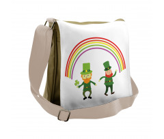 Leprechauns Under a Rainbow Messenger Bag