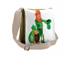 Happy St Patrick's Leprechaun Messenger Bag