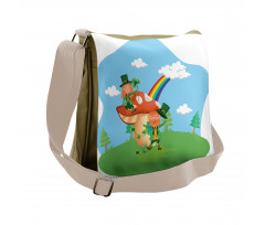 St Patrick's Day Happy Messenger Bag