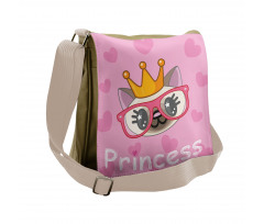 Happy Princess Cat Messenger Bag