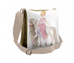 Princess on White Horse Messenger Bag