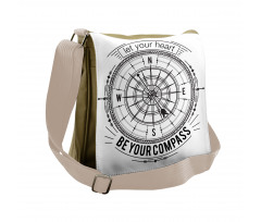 Monochrome Compass Messenger Bag