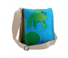 Diving Animal from a Leaf Messenger Bag