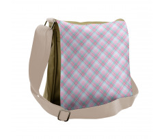 Colorful Square Checkered Messenger Bag