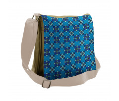 Floral Repeating Tile Art Messenger Bag