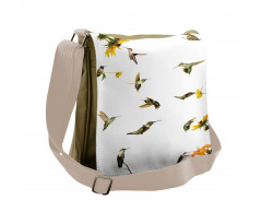 Hummingbird Sunflowers Messenger Bag