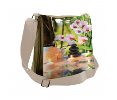Spa with Candles Orchids Messenger Bag