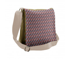 Vibrant Style Triangles Art Messenger Bag