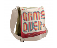 Vintage Game over Screen Messenger Bag