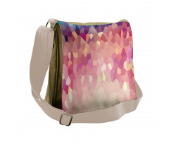 Abstract Blush Polygonal Messenger Bag