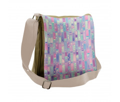 Pastel Tone Abstract Squares Messenger Bag