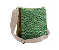 Leaves on Zigzags Messenger Bag