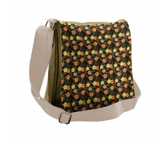 Vintage Jungle Foliage Art Messenger Bag