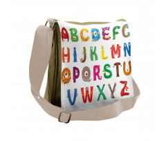 Childish Monster Letters Messenger Bag