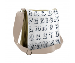 Monochrome Graffiti Art Messenger Bag