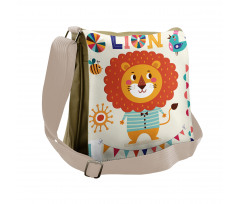 Cartoon Letters Lion for L Messenger Bag