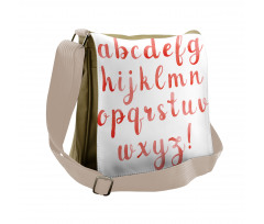 Watercolor Warm Letters Messenger Bag