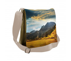 Mountain Grassland Sun Messenger Bag