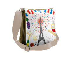 Parisian Party Items Messenger Bag