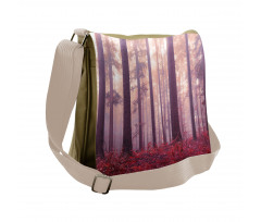 Trees Foggy Sunlight Messenger Bag