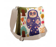 Birdie and Autumn Botany Messenger Bag