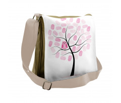 Tree with Fingerprints Messenger Bag