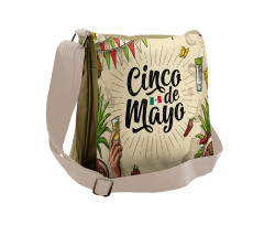 Mexican Food Drink Messenger Bag