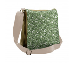 Graphical Monstera Messenger Bag