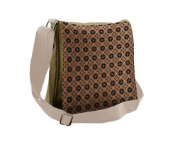 Geometric Floral Folk Messenger Bag