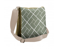 Striped Rectangular Squares Messenger Bag