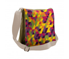 Modern Colorful Repetition Messenger Bag