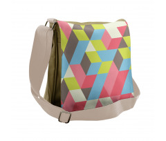 Colorful Polygonal Pattern Messenger Bag