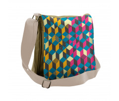 Modern Colorful Blocks Messenger Bag