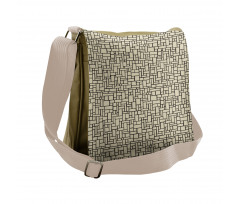 Geometric Round Rectangles Messenger Bag