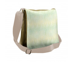 Vertical Waves Polka Dots Messenger Bag