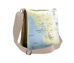 San Francisco Regions Map Art Messenger Bag